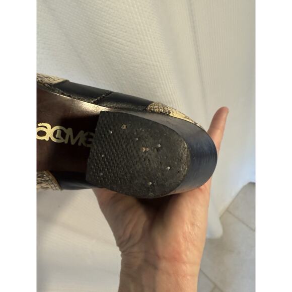 Acme Womens Western Leather Snake Skin Cowgirl Cowboy Boots 0735 9.5 M Black - Picture 14 of 16